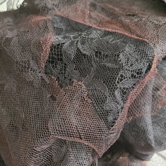 Leonard Arkin Black Lace Union Made 50s 60s Witchy Vintage Midi Dress - Picture 9 of 15